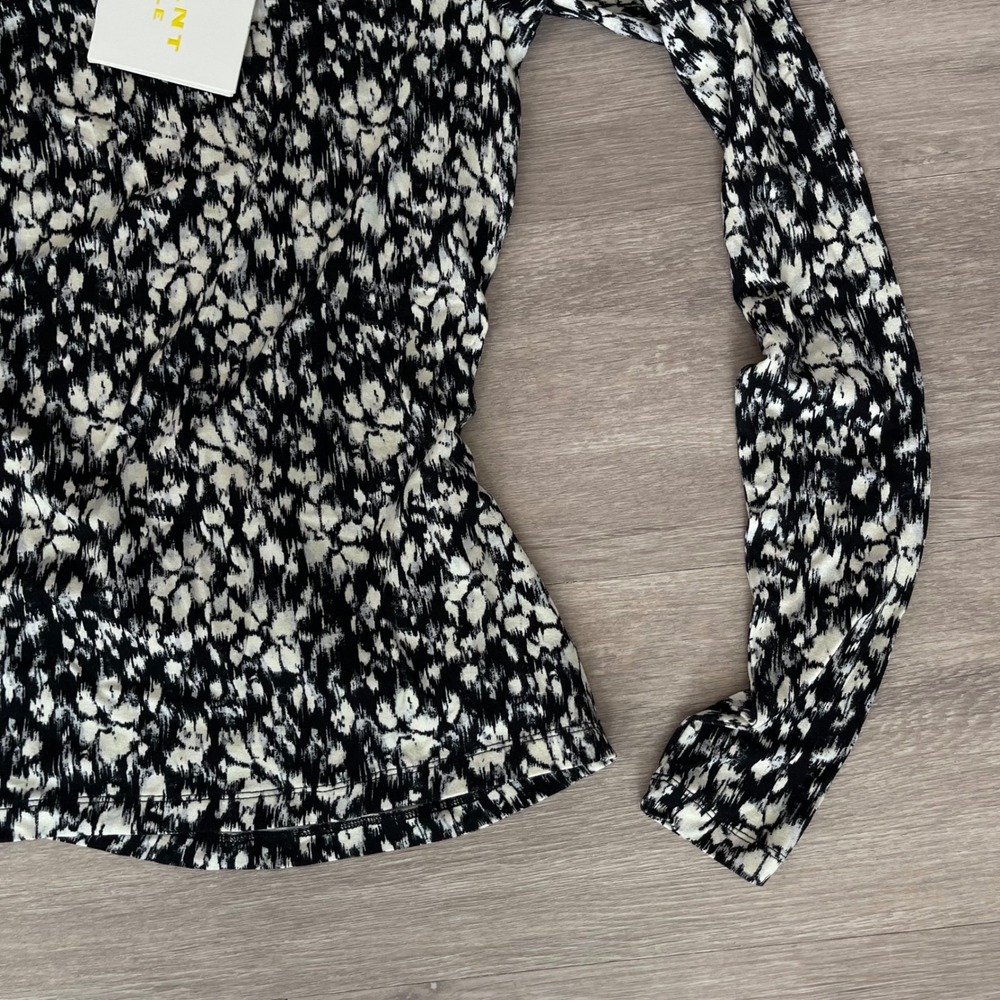NWT Isabel Marant Leonio Top Sz 6 Black White Open Back Long Sleeve French Sexy - Picture 6 of 16